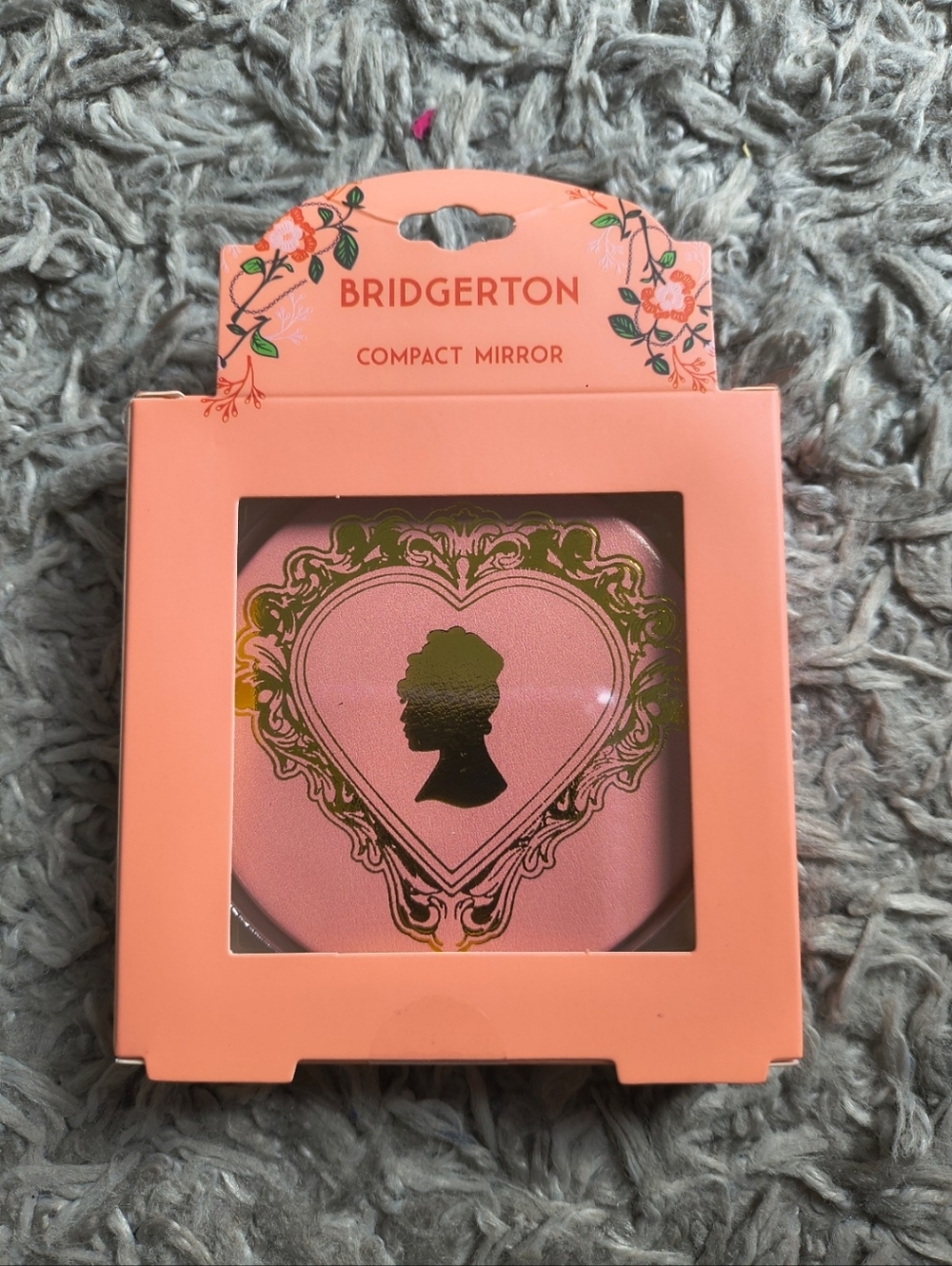 Bridgerton (Netflix Series) Pink And Gold Compact Mirror NEW